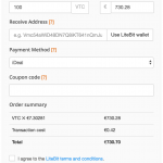 LiteBit Vertcoin order form