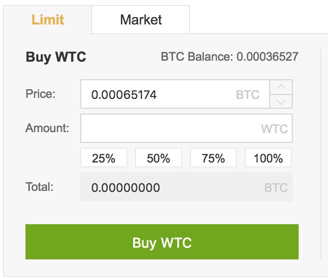 Buying Walton in the UK with Binance