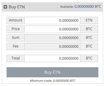Cryptopia Buy Window