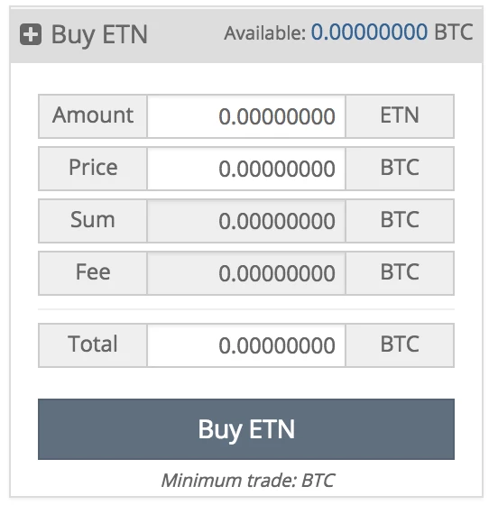 Cryptopia DigiByte buy panel