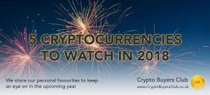 Read more about the article 5 Cryptocurrencies to Watch in 2018