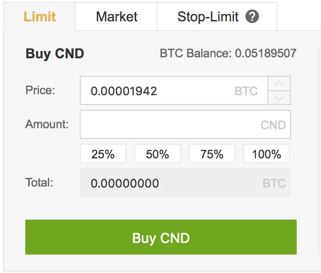 Buying Cindicator on Binance UK