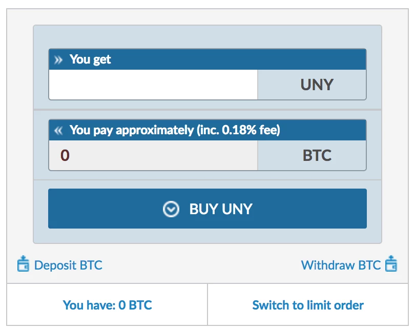 Livecoin Buy Panel Unity Ingot Dignity
