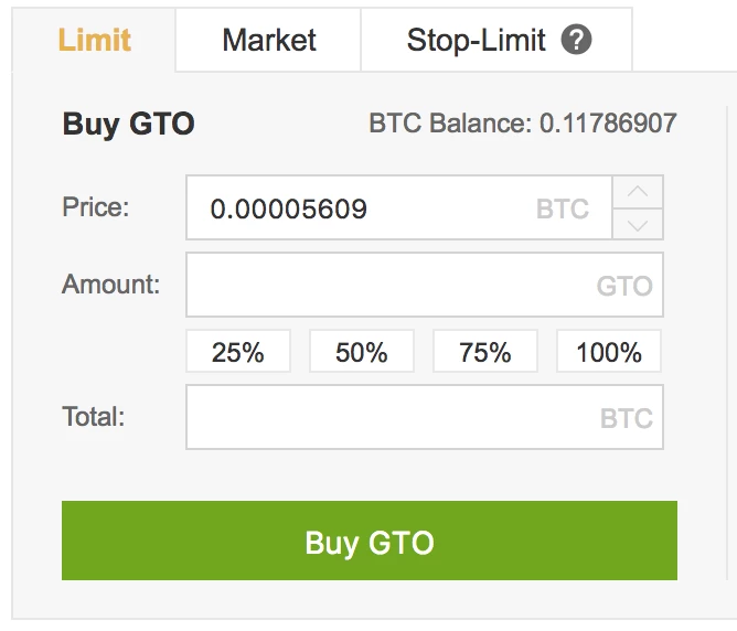 Gifto buy panel Binance
