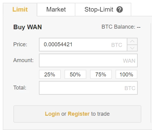 Buy Wanchain UK Binance Panel