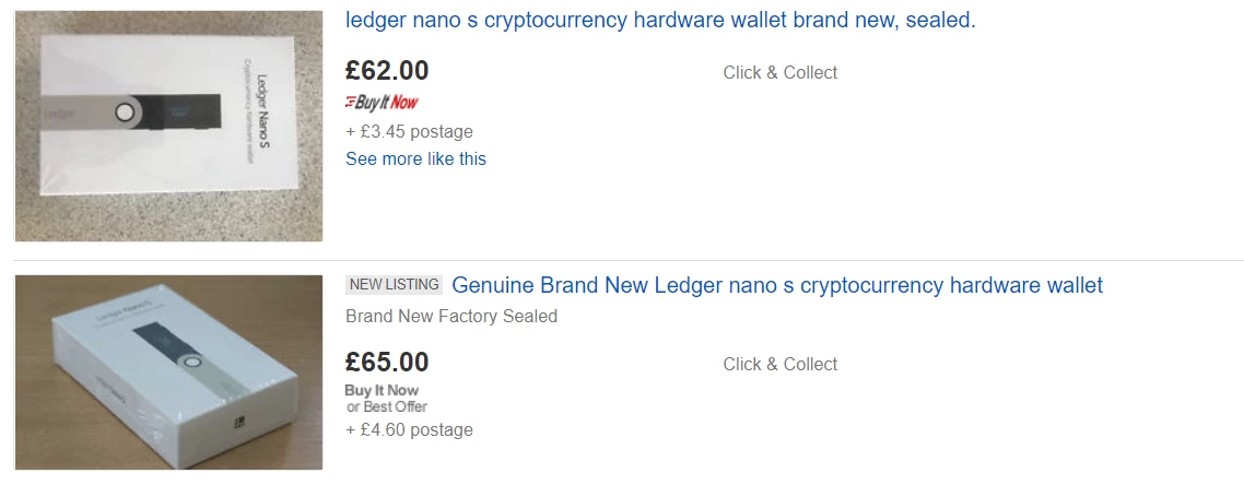 Ebay Ledger listings