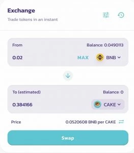 buy cake on PancakeSwap