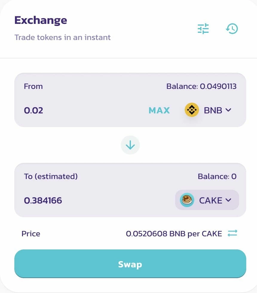 buy cake on PancakeSwap