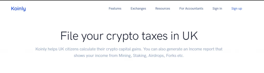Koinly Taxes UK