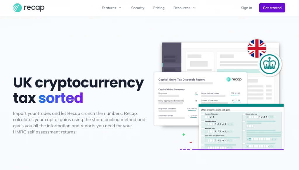Recap crypto tax UK