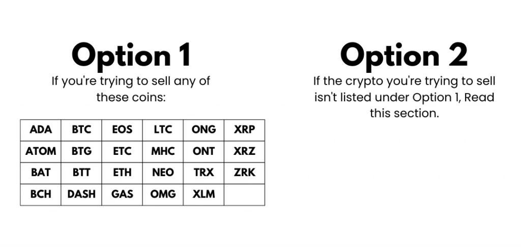 Sell Cryptocurrency for GBP